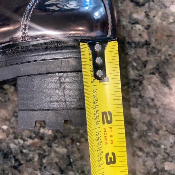 DKNY Womens Bart Metallic Gunmetal Double Buckle Strap Back Pull Tab Boot Size 6 - Picture 5 of 7